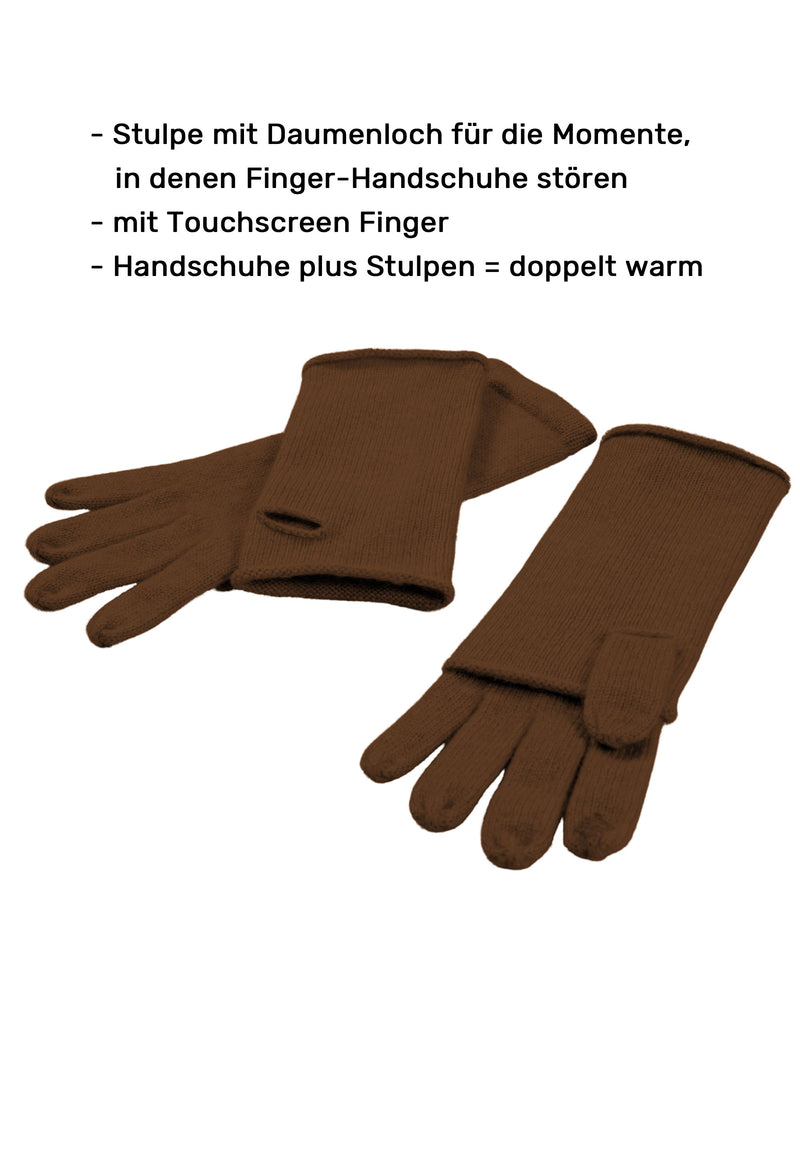 Kaschmir-M&#252;tze, hoch, Handschuh + Schal mit Fischgr&#228;t-Muster - Mink Online Kaufen G&#252;nstig